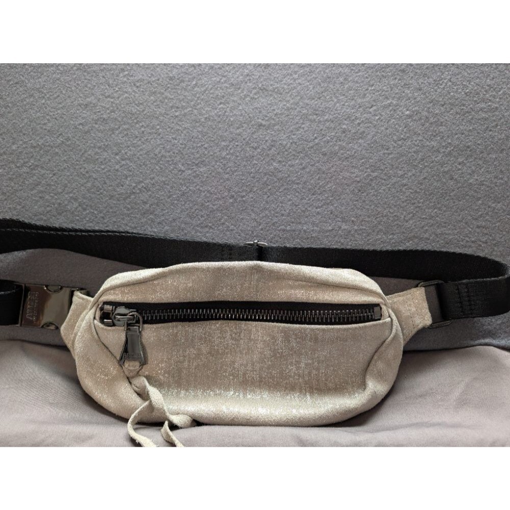 Aimee Kestenberg Metallic Suede Leather Belt Bag Sling Fanny Pack One Size